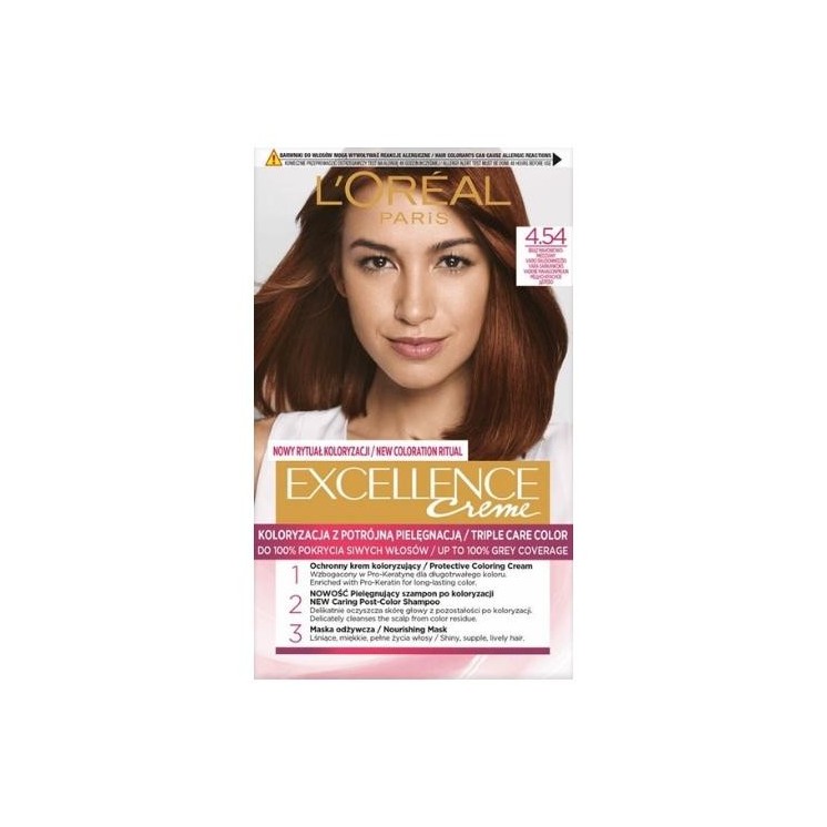 L'oreal Excellence Creme Haarverf /4.54/ Mahonie-koperbruin