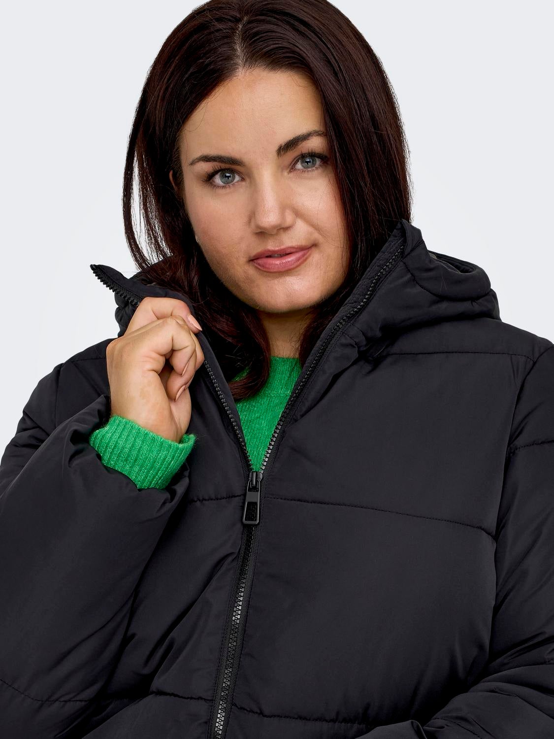 CARABBIE Steppmantel Black