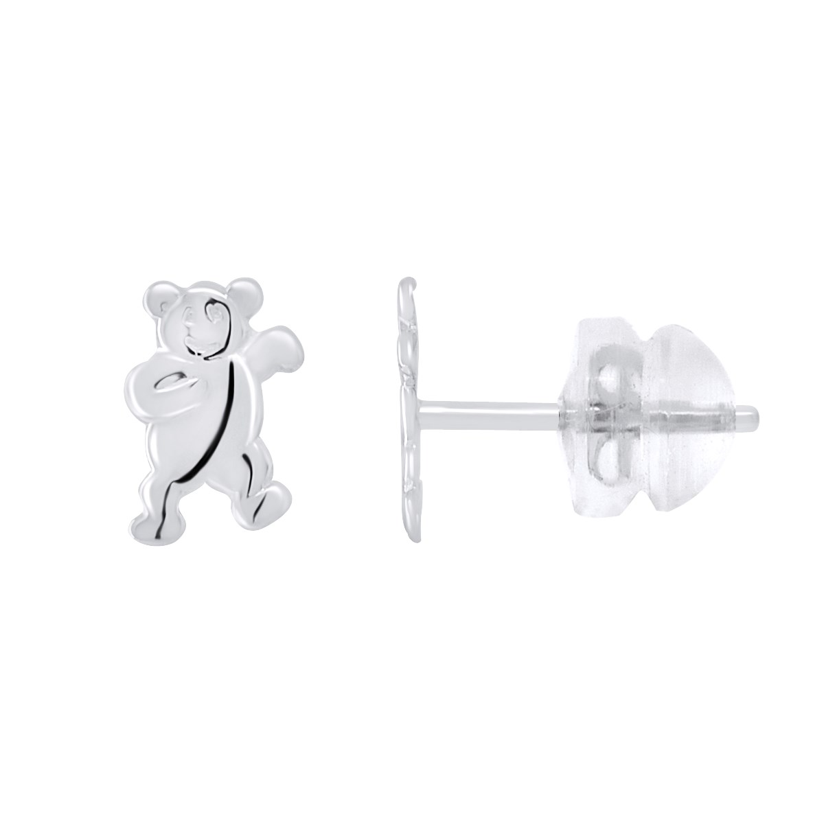 Boucles d'Oreilles NOUNOURS - Or Blanc