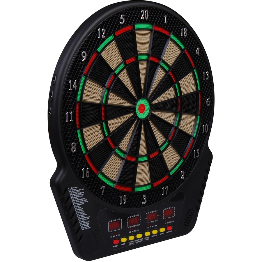 HOMCOM Elektronische Dartscheibe für bis zu 16 Spieler schwarz