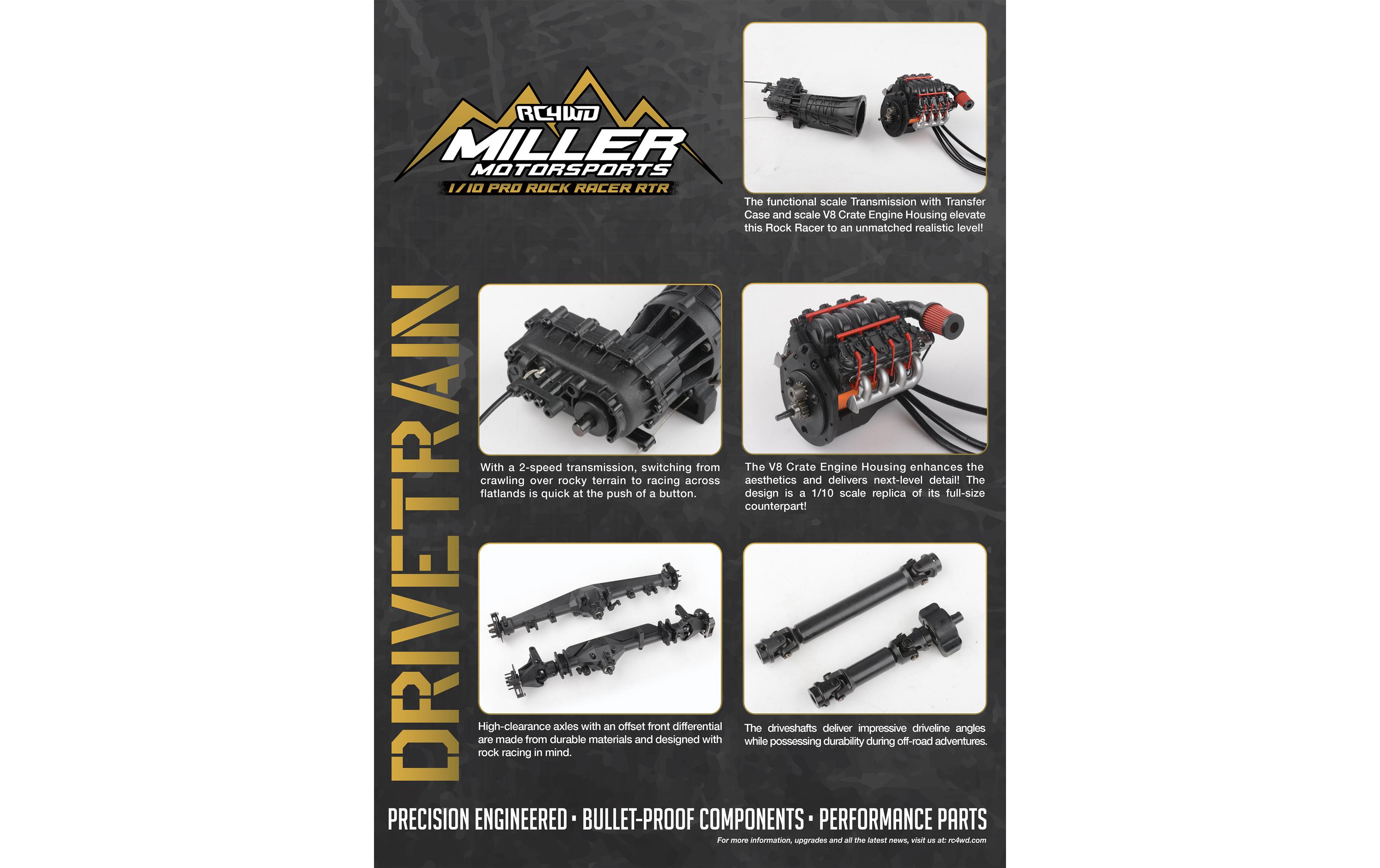 Miller Motorsports Pro Rock Racer 1:10 RTR<br>Scale Rockracer mit 2-Gang Getriebe und Differentialsperren