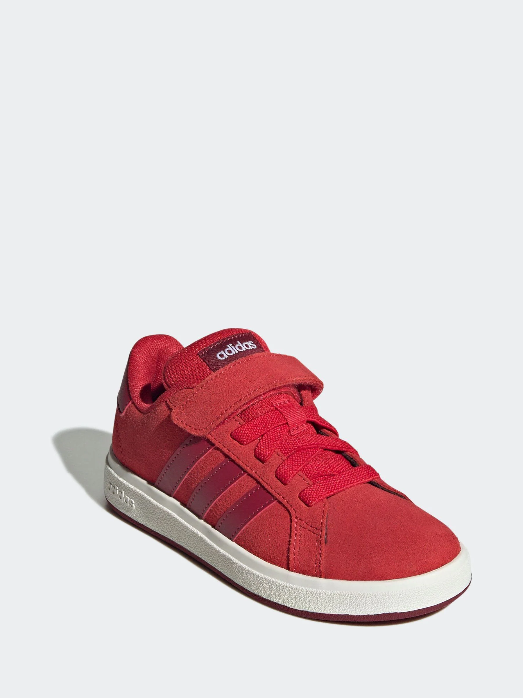 Rood - adidas Grand Court 00suède kindersneakers met elastische veters