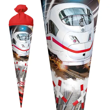 Roth Schultüte Schnellzug mit Filzverschluss, 70 cm, rund