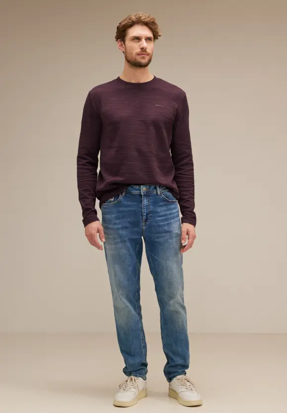 Winterslub Langarmshirt - ink red
