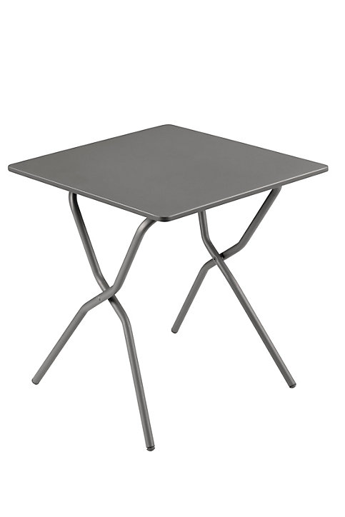 Table de balcon pliante Balcony en acier coloris gris titane L.64 x l.70 x H.73 cm
