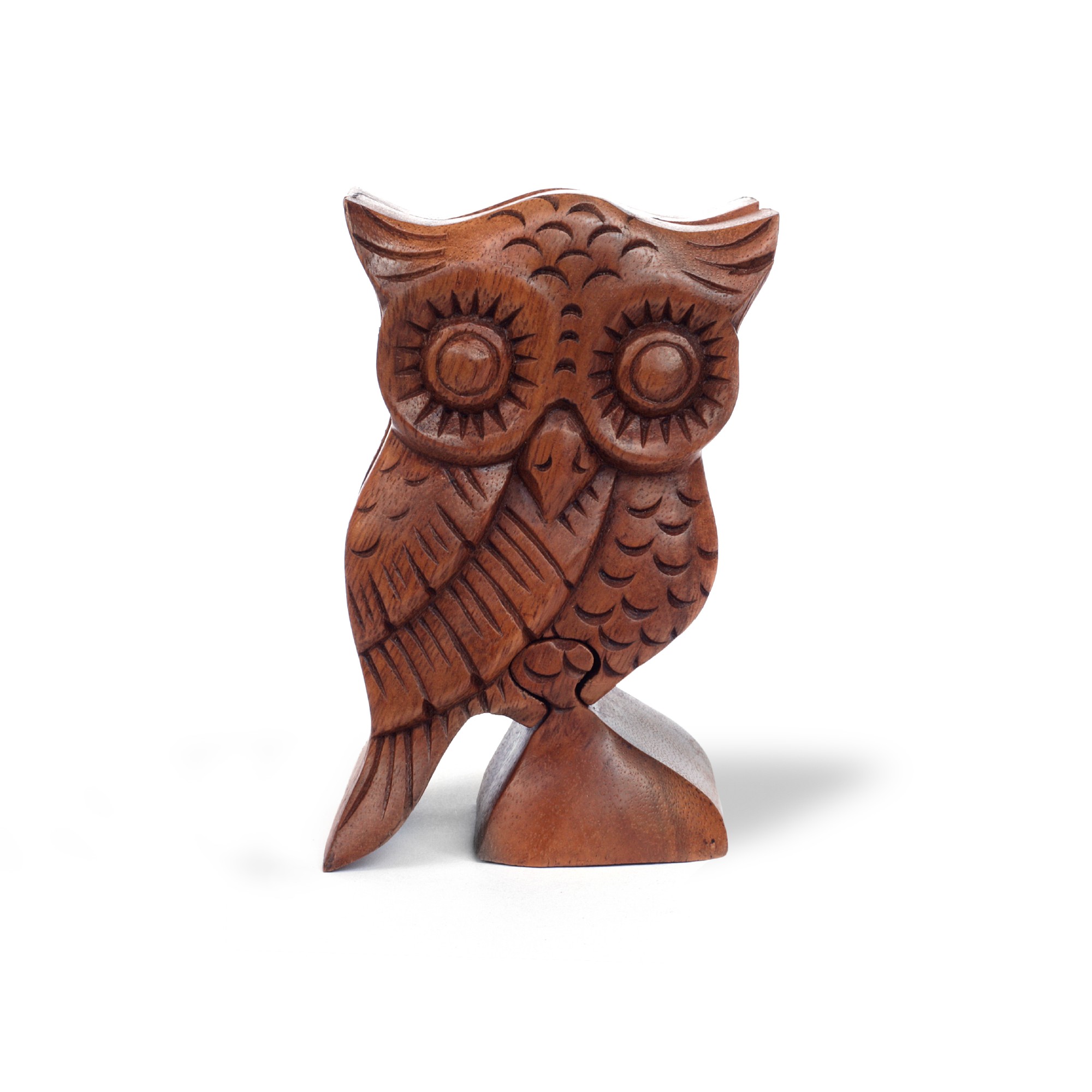 Secret Box 'Standing Owl', T 8,5 cm, B 6 cm, H 13,5 cm von fischer's lagerhaus