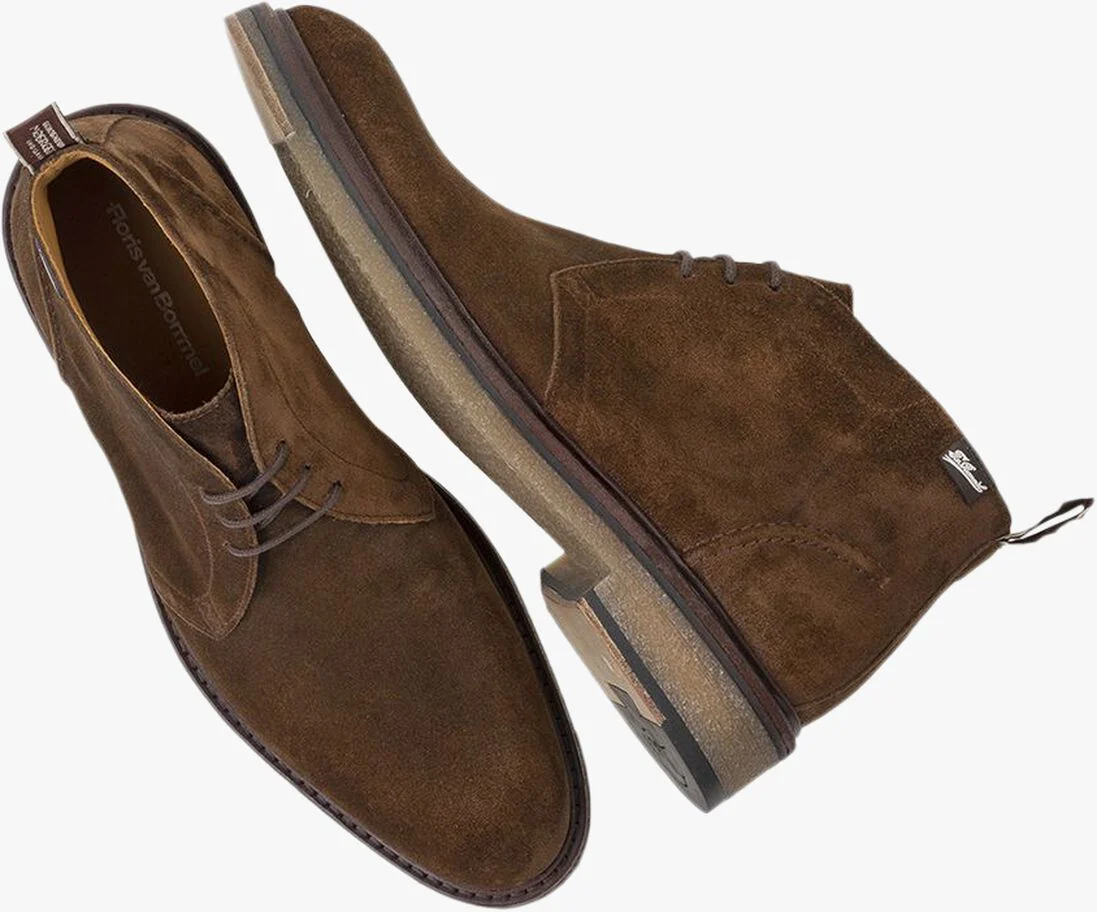 FLORIS VAN BOMMEL cognac floris van bommel veterschoenen sfm-50146
