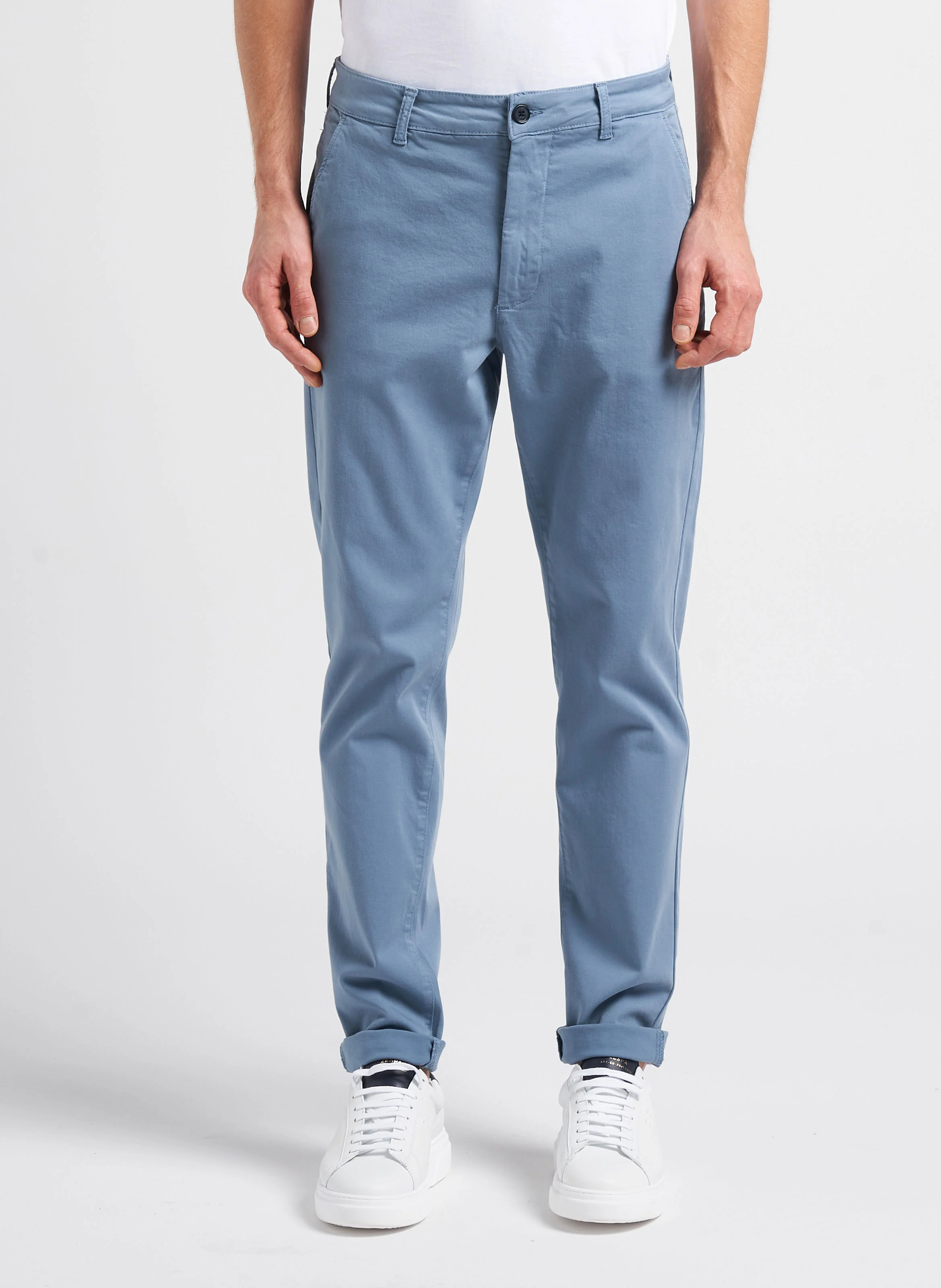 LAVIS - Pantalon droit en coton bio mélangé | Bleu