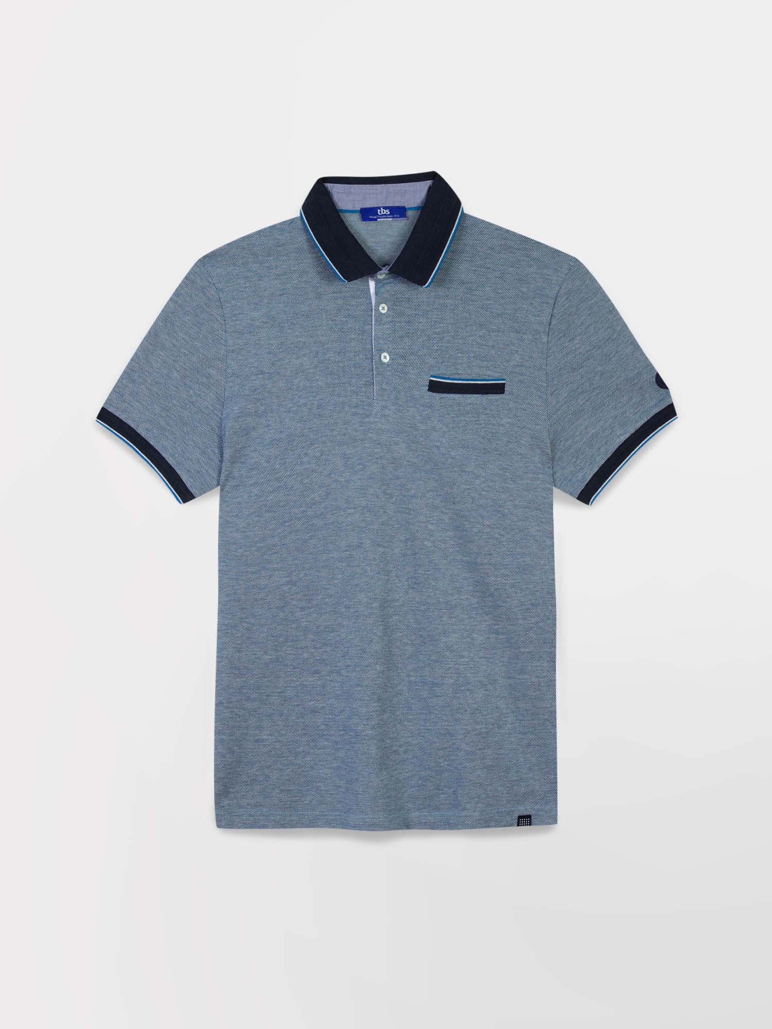Polo Homme Manches Courtes Coton Piqué Bleu Foncé
