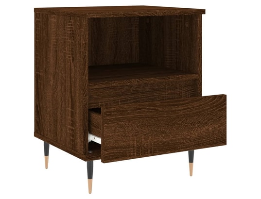 VIDAXL - Tables de chevet 2 pcs chêne marron 40x35x50 cm bois ingénie...