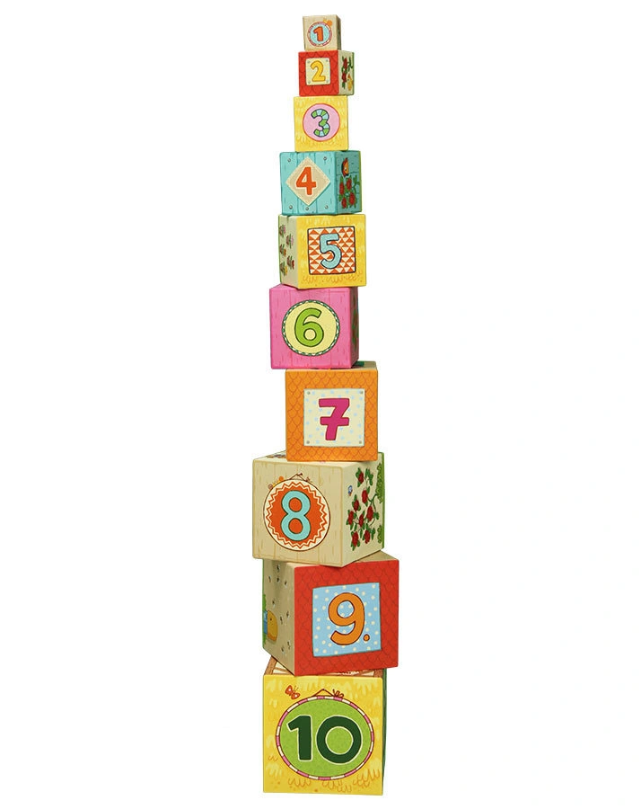 Stapelwürfel Auf dem Land in bunt
