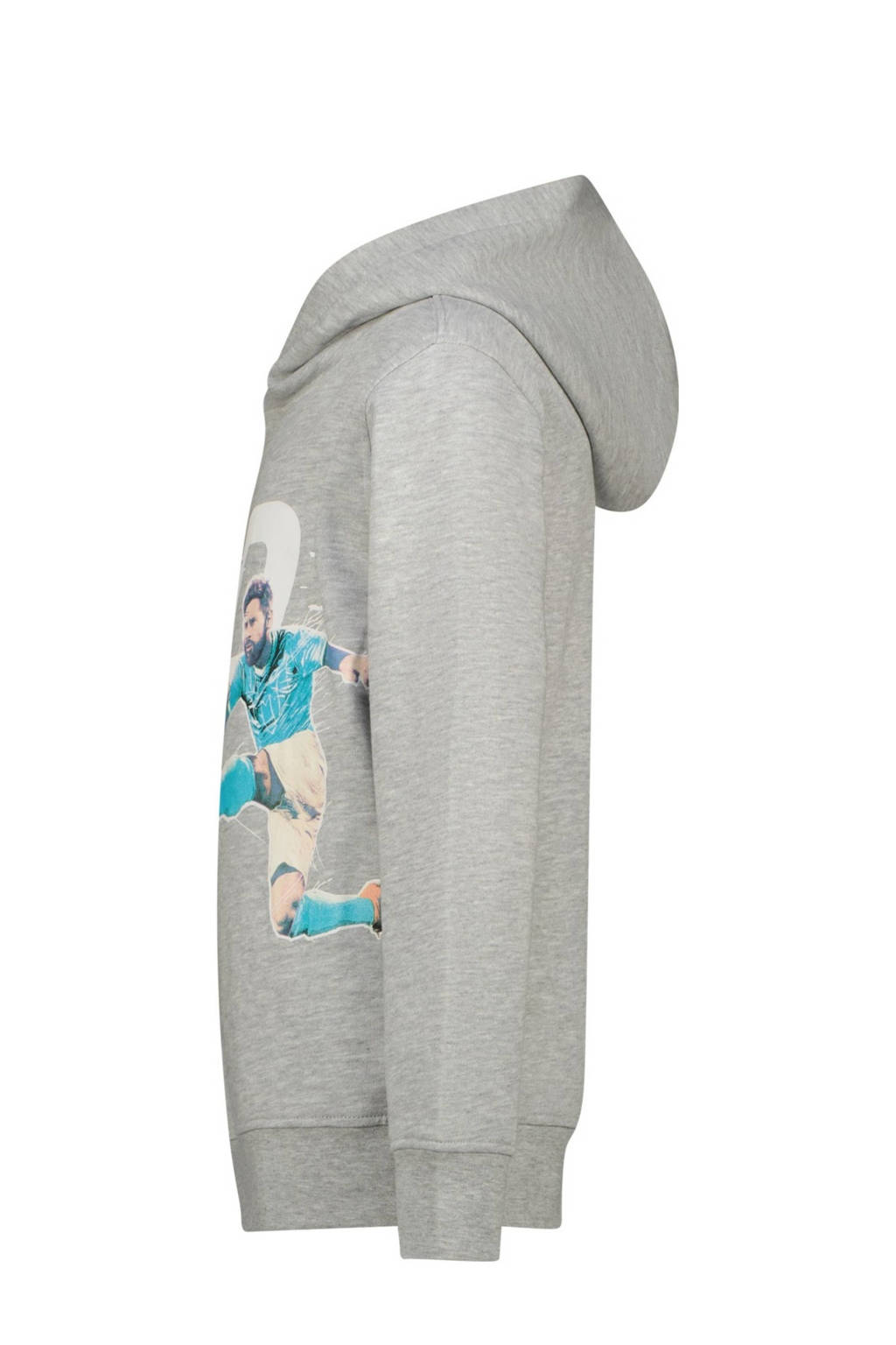 Messi hoodie Goal sweater met printopdruk grijs melange