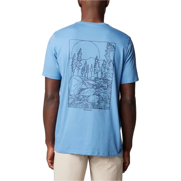 T-shirt COLUMBIA ROCKAWAY RIVER BACK GRAPHIC SHORT SLEEVE TEE SKYLER/ROCKY ROAD