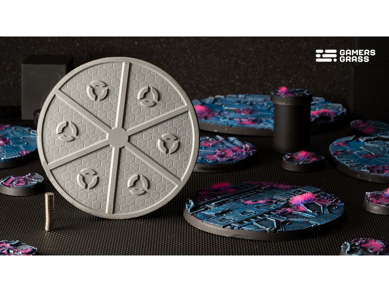 GamersGrass Base Alien Infestation round 90 mm (x1) Hochwertige Bases für den Miniaturenbau