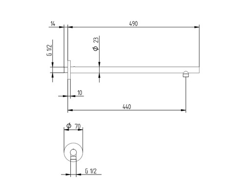 Wandbeugel SCHULTE 1/2 inch chroom D96124 02