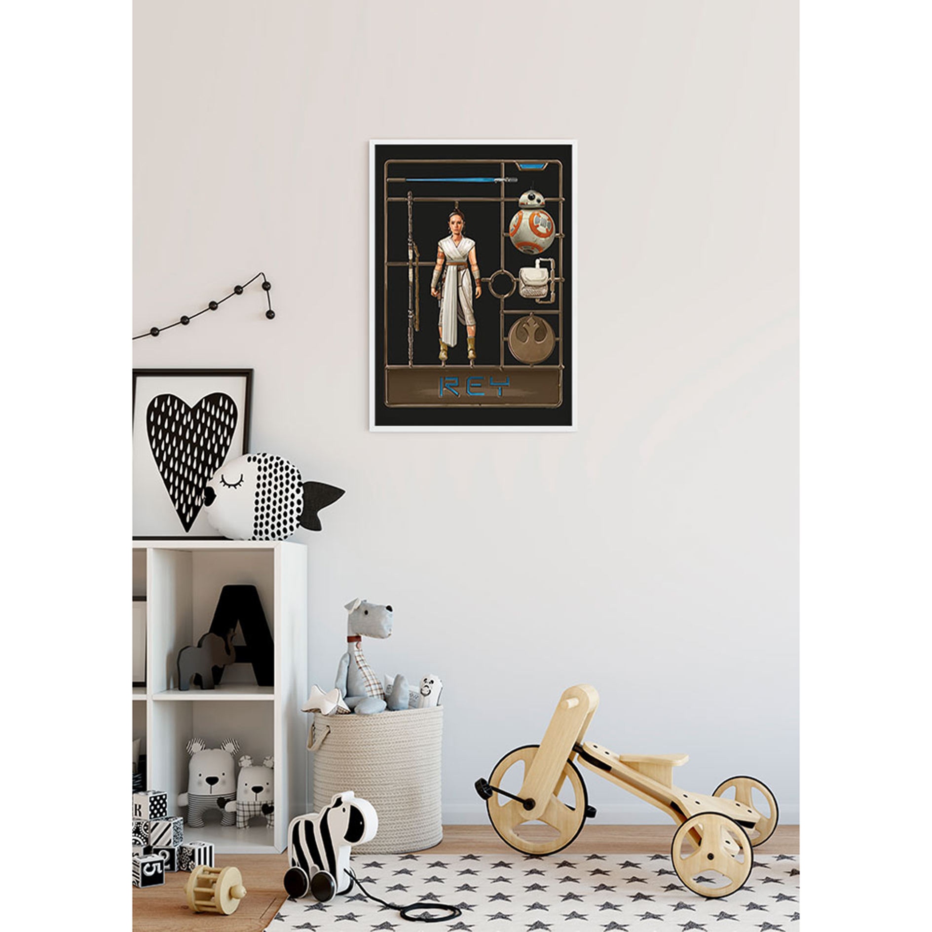 Wandbild STAR WARS TOY REY - bunt - 50x70 cm