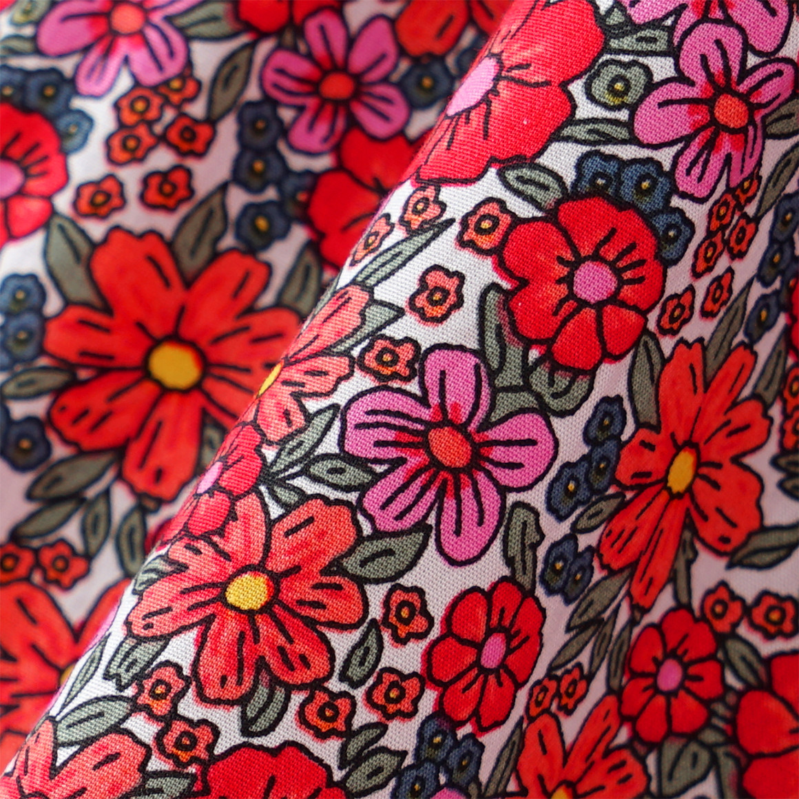Topolino Mädchen Kleid mit Haarreif  im Blümchen-Look rot / pink