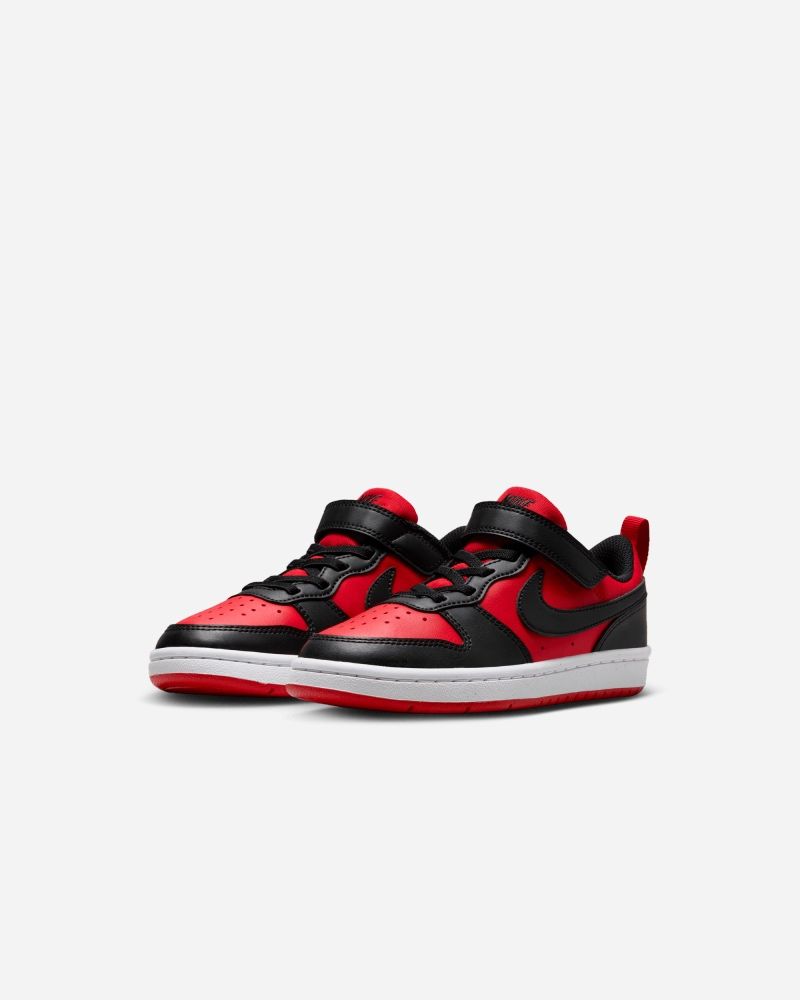 Chaussures Nike Court Borough Low Recraft Noir & Rouge pour enfant