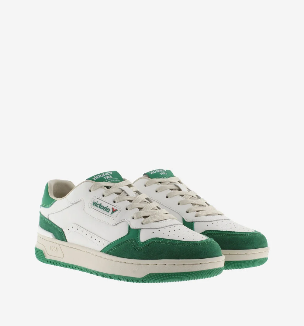 C80 - BLOCK COLORS UNISEX Baskets rétro unisexes monochromes VERDE