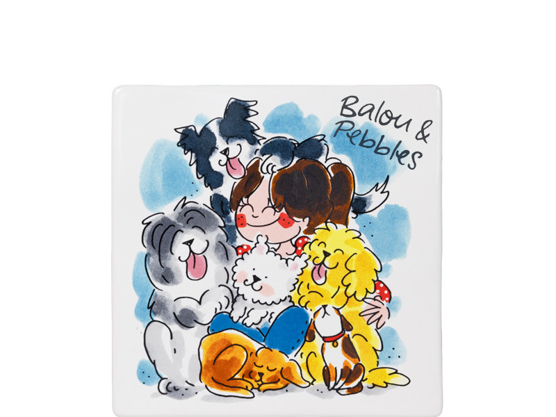 Tegel 13cm Dier Dogs