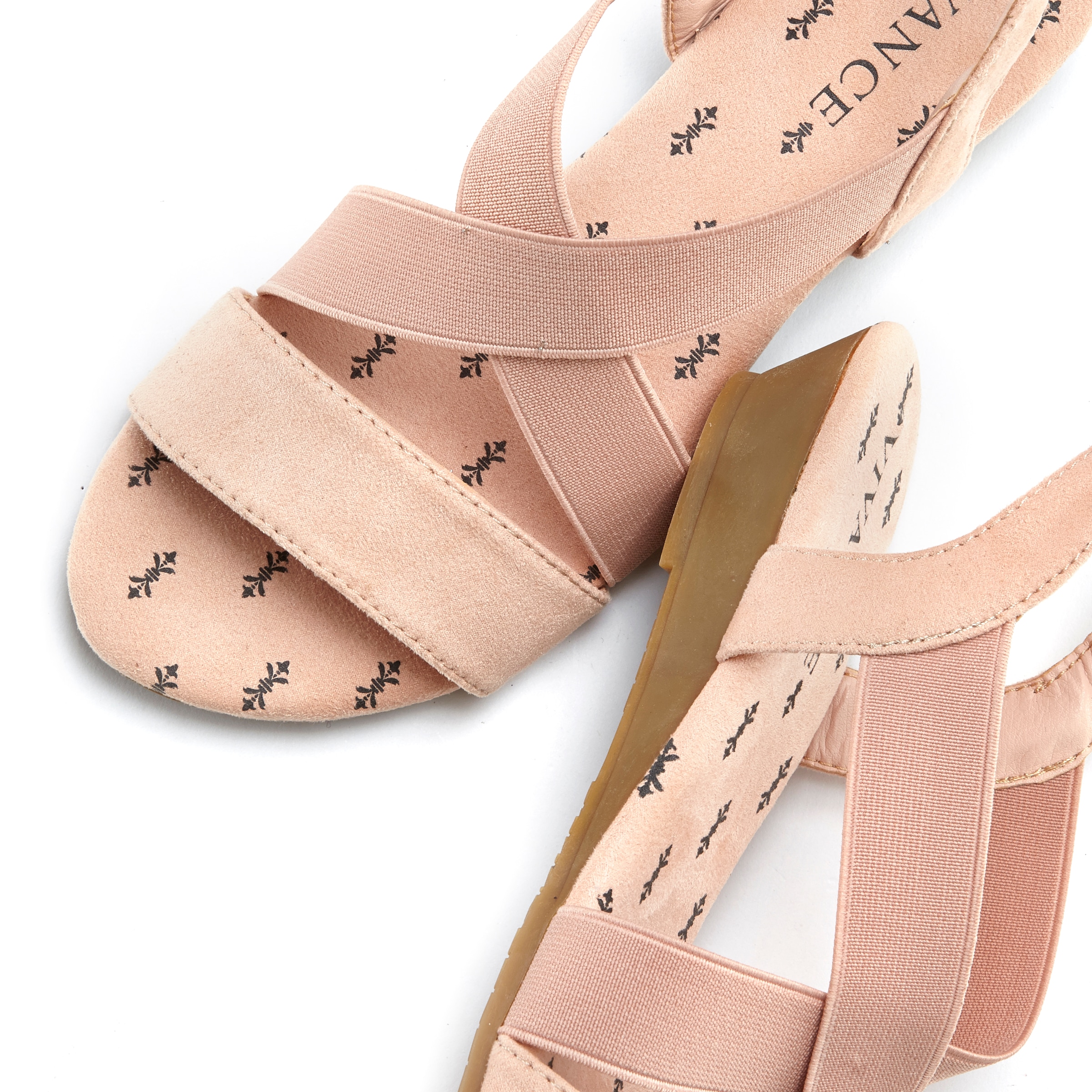 Vivance Sandalette »Sommerschuh«  Sandale, Sommerschuh mit elastischen Riemchen und Keilabsatz VEGAN