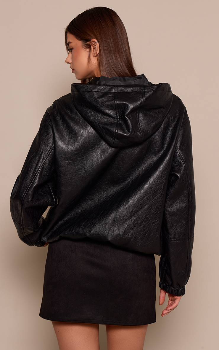 Noir Veste À Casynthétiqueche Zippée En Synthétique Souple