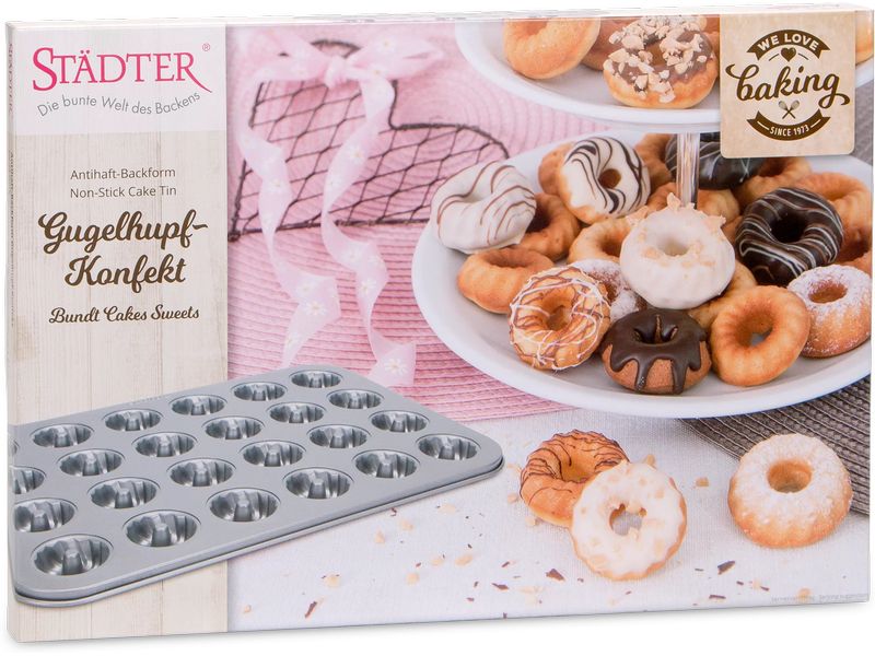 Städter Gugelhupf-Backform Konfekt 38 x 26 cm Form zum Backen von selbstgemachtem Konfekt Gugelhupf