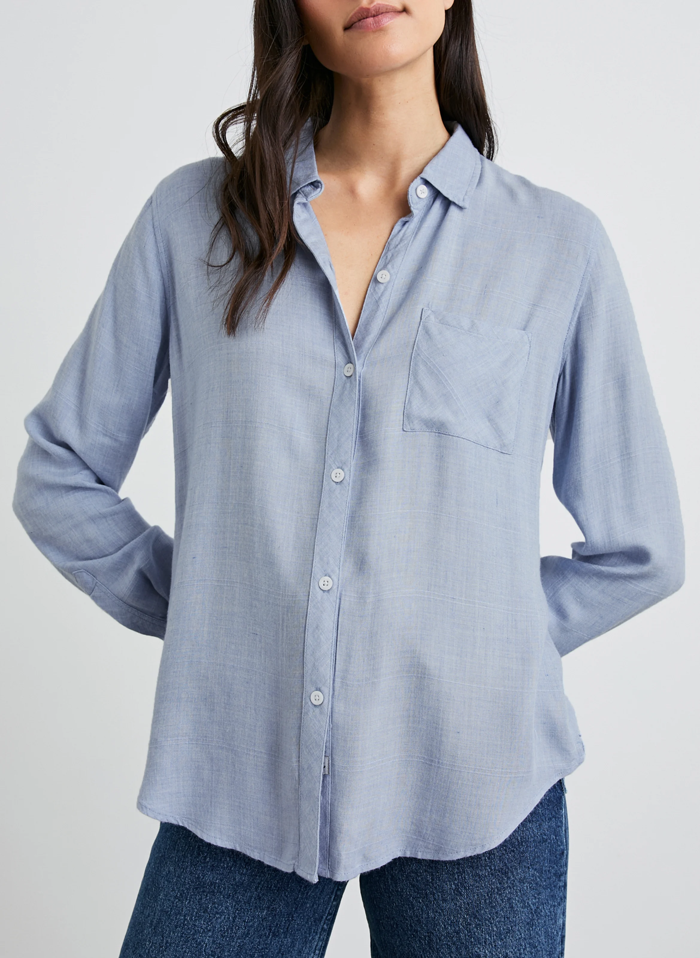 HUNTER - Chemise droite à carreaux | Bleu
