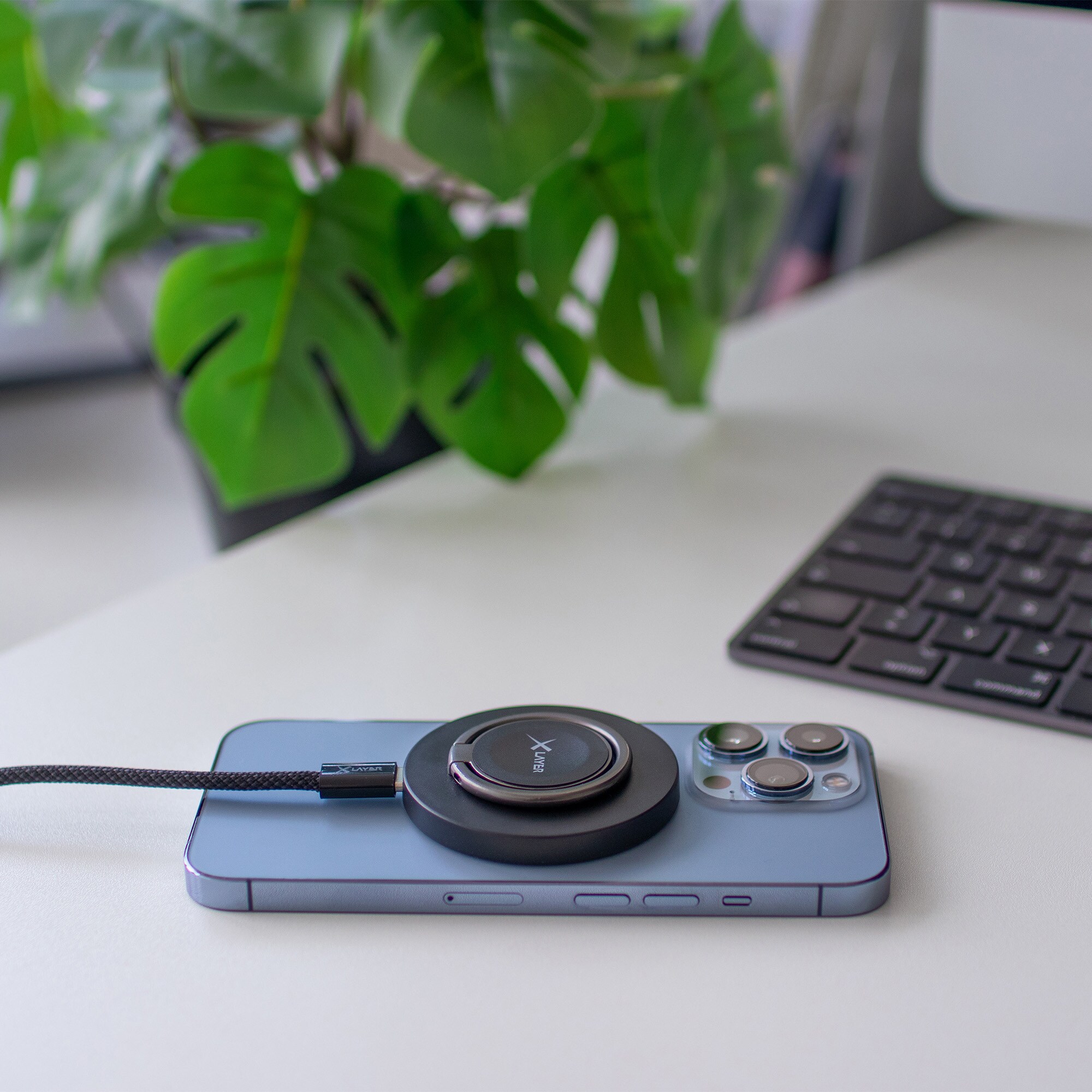 Xlayer Charger MagFix Pro 3 in 1 Ladestation Apple Wireless Charger I Magsafe Ladepad mit Ring