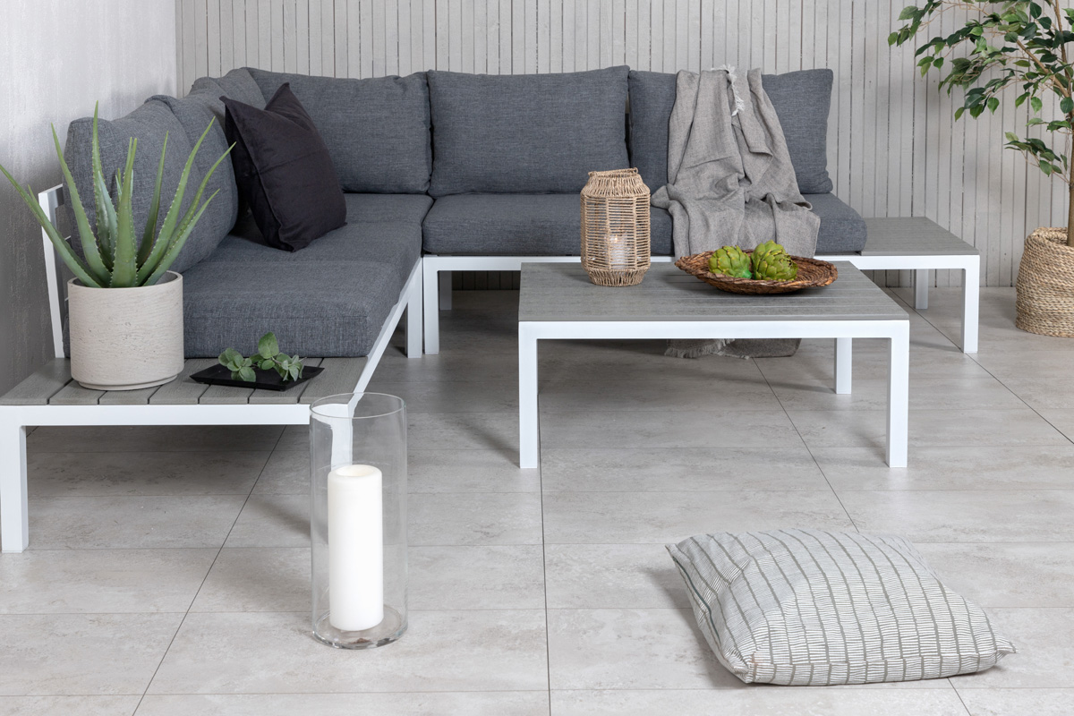 Loungeset Axel - 2 delig - met zitkussens Grijs
