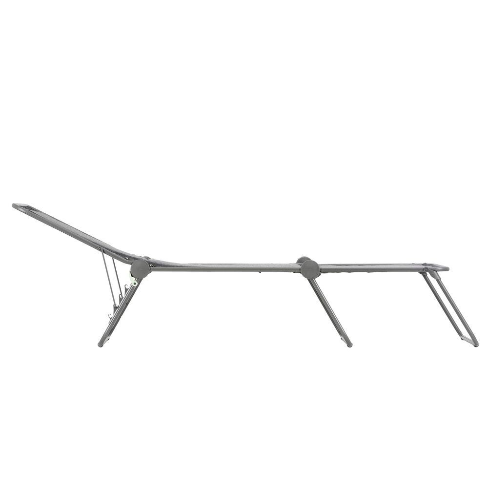 Gepolsterte Klappbare Sonnenliege Siesta L LightComfort® Grau Ombre