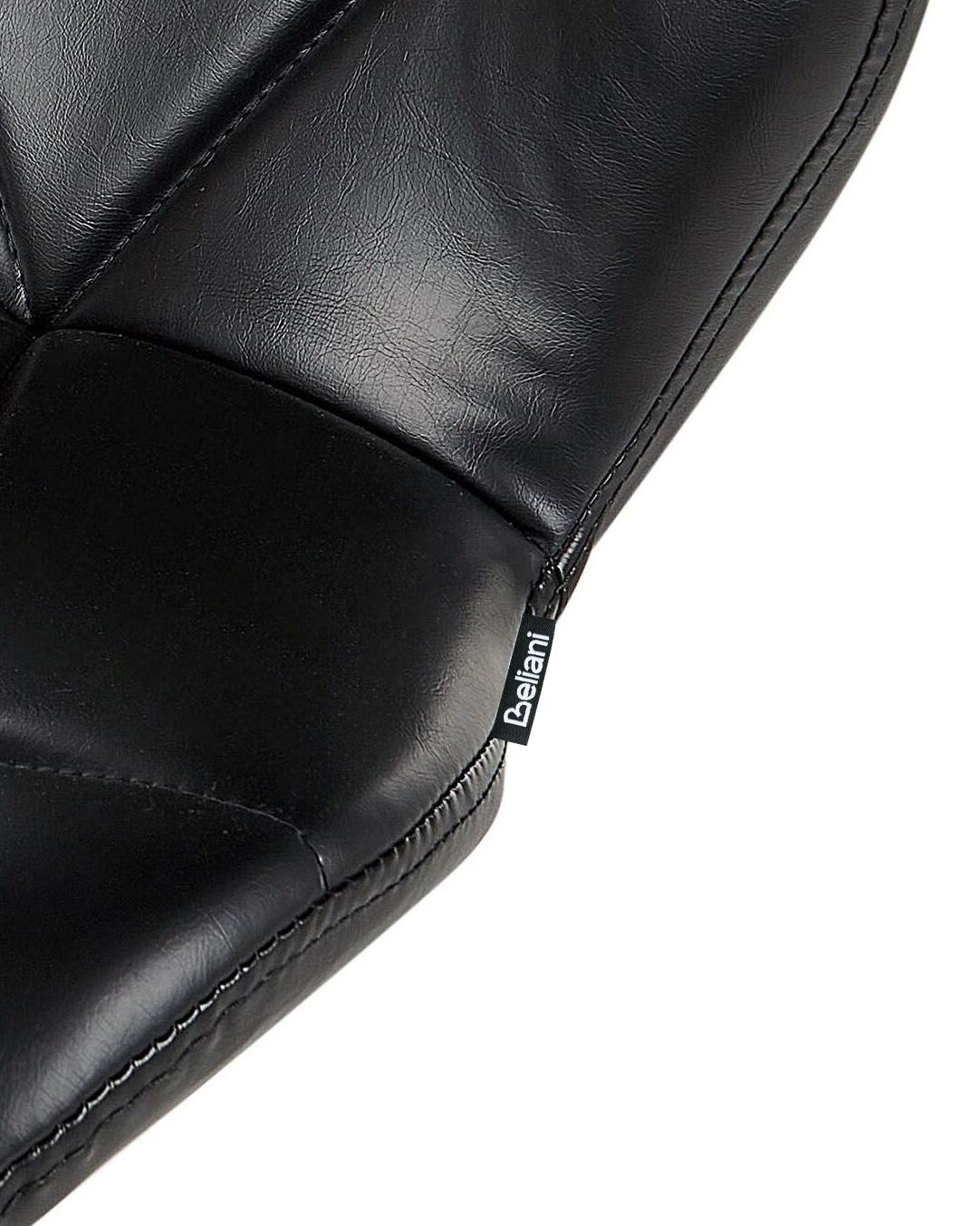 Set van 2 barstoelen VALETTA Kunstleer draaibaar Zwart