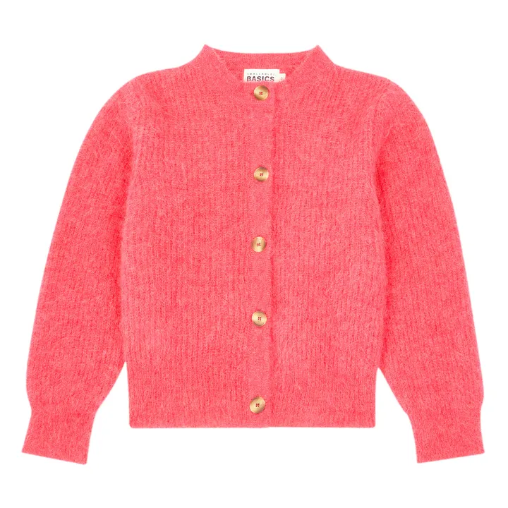 SMALLABLE BASICS Cardigan Fille Alpaga | Rouge framboise