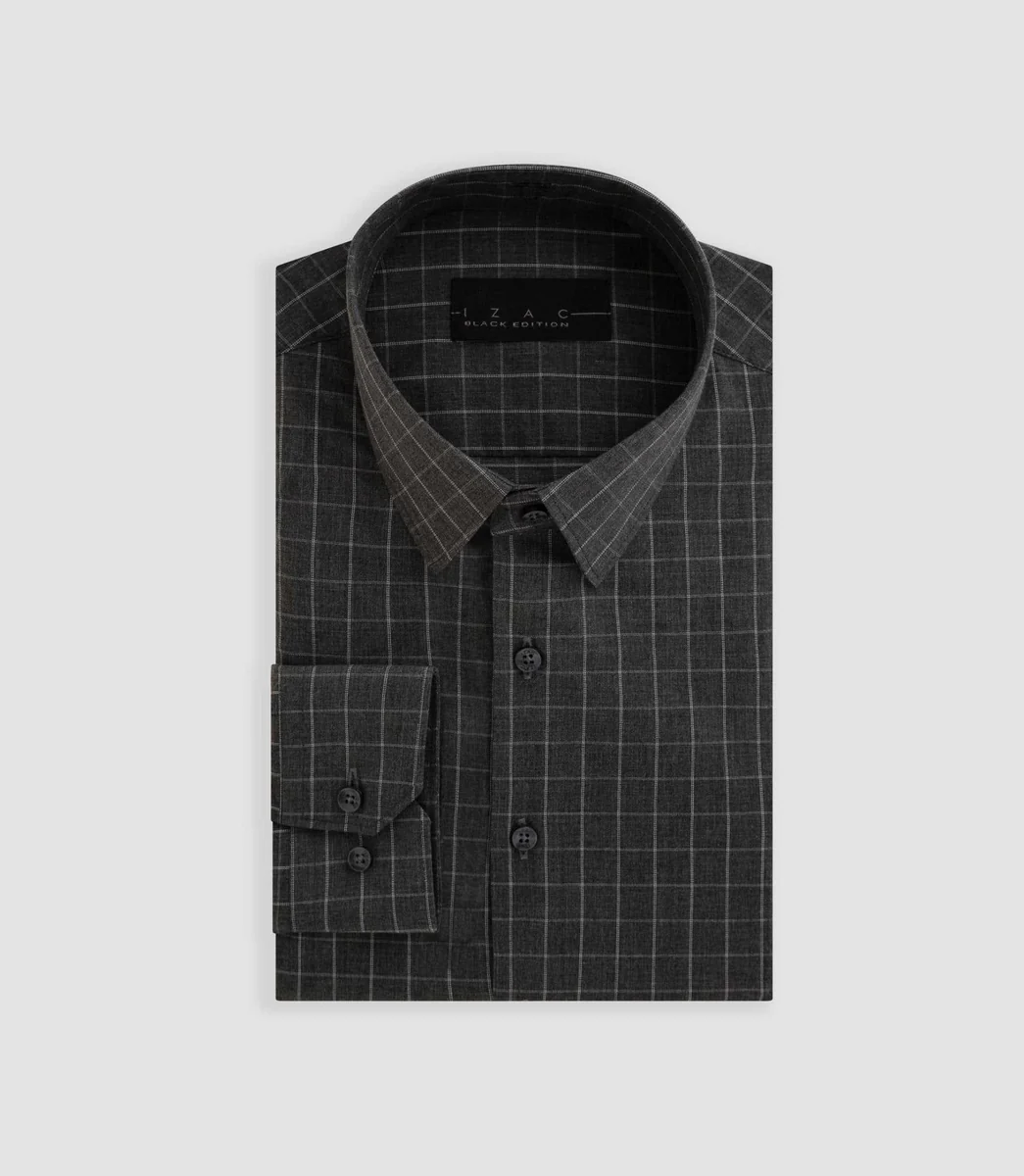 Chemise à carreaux grise 