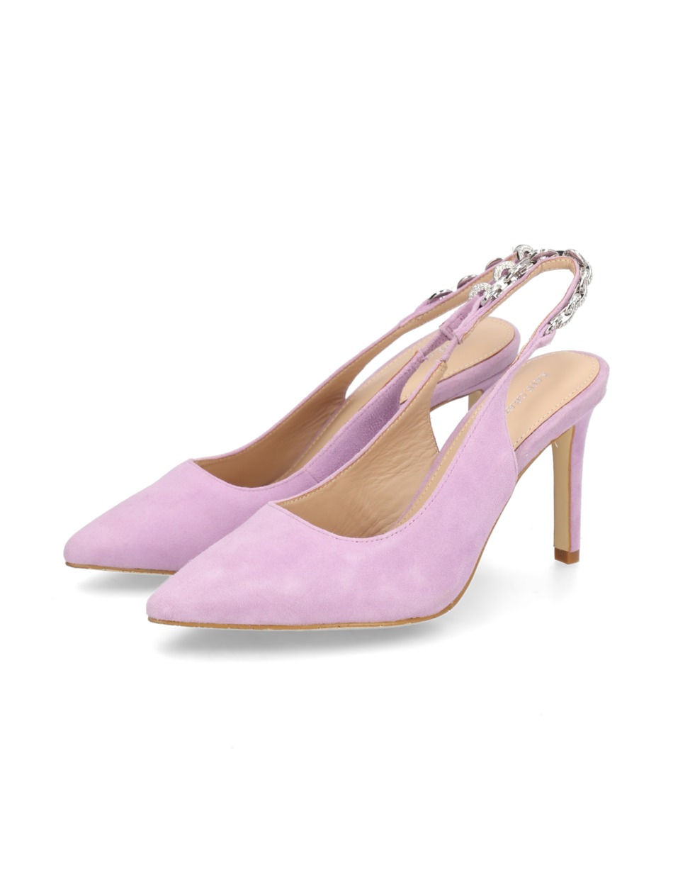 Veloursleder Slingpumps