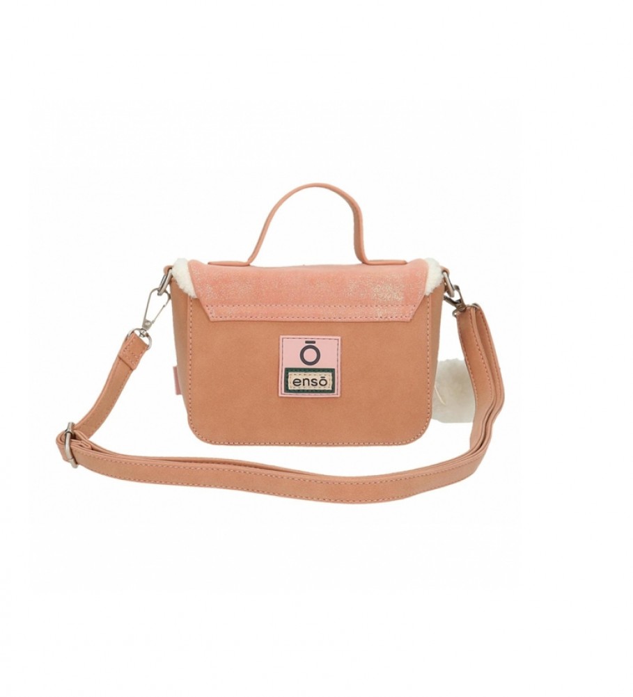 Bolsa transversal Enso Shine Stars, rosa e verde - 17,5 x 13 x 8 cm -