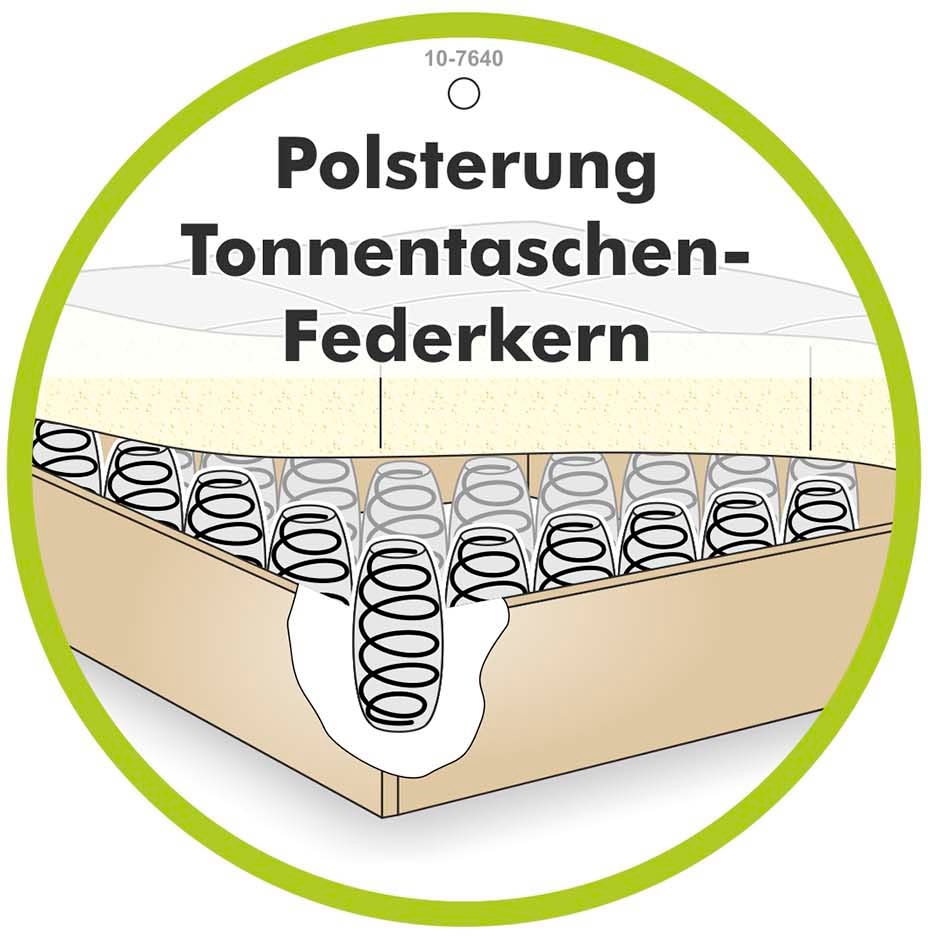Jockenhöfer Gruppe Schlafsofa »Calli, als Dauerschläfer geeignet,« mit Tonnentaschenfederkern+Wellenfederung im Sitz+Rücken, Bettkasten