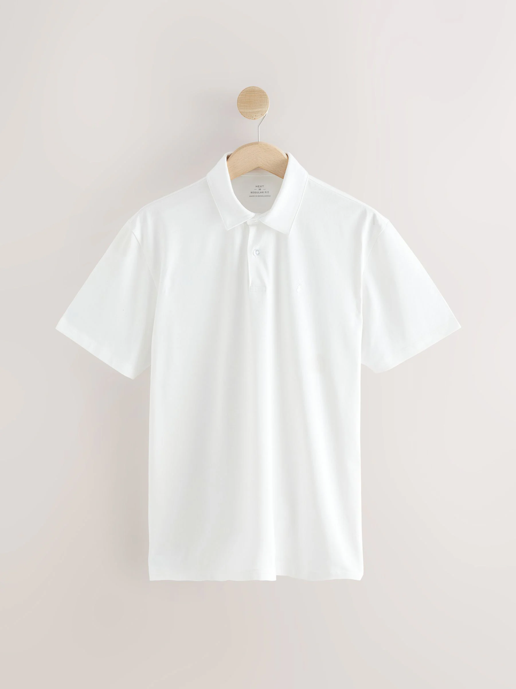 Wit/blauw/naturel/roze/grijs - Normale Pasvorm - Set van 5 jersey poloshirts met korte mouwen