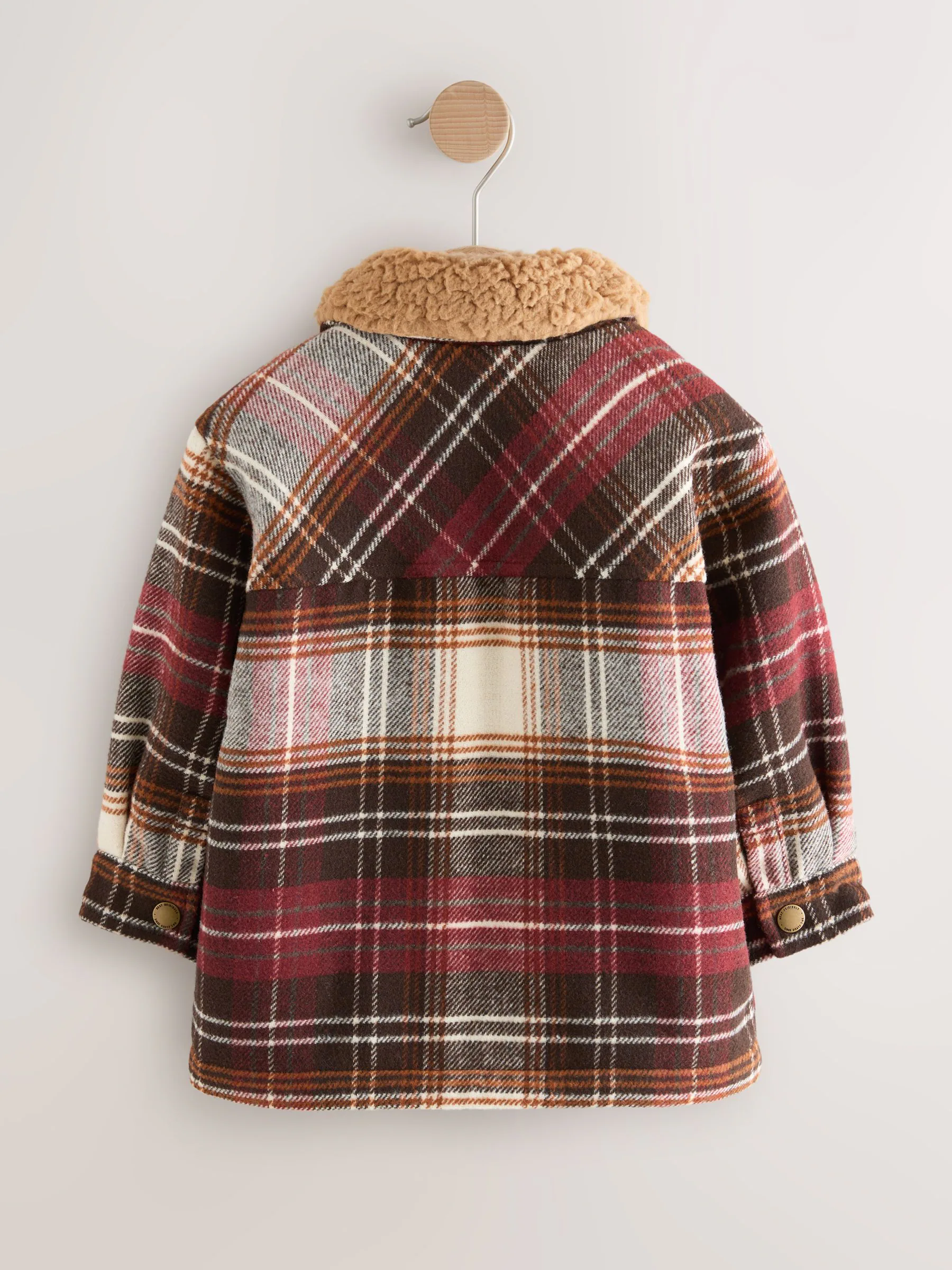 Rood geruit - Geruite shacket met borgvoering (3mnd -7jr)