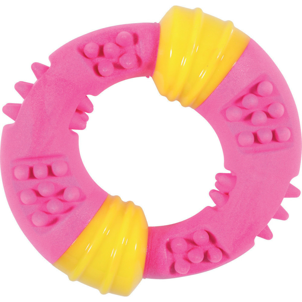 Jouet anneau sunset 15 cm rose pour chien