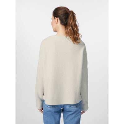 Damen-Strickpullover, Ecru