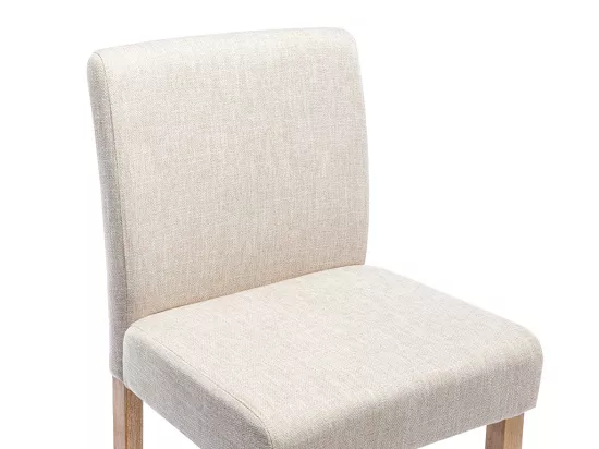 Lot de 2 tabourets de bar - Tissu - Beige - ROVIGO