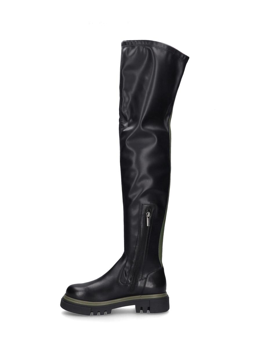 Stiefel Corvara 02, schwarz-oliv