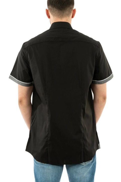 chemise manches courtes guess jeans m02h55 sunset noir