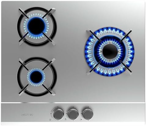 Cecotec Plaque à gaz Bolero Squad G 4200S Glass Black. Plaque à gaz avec 4 feux, finition verre noir, puissance 8000W, grilles individuelles et allumage électrique avec sécurité des vannes. : Cuisine et Maison