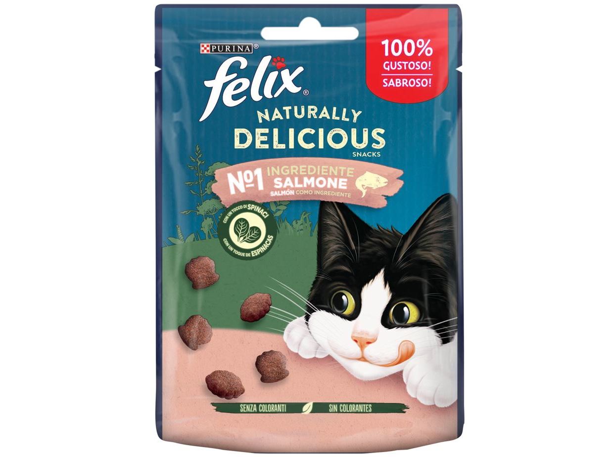 SNACK PARA GATO TIRA FELIX NATDELIC SALMÃO / FRANGO 50G