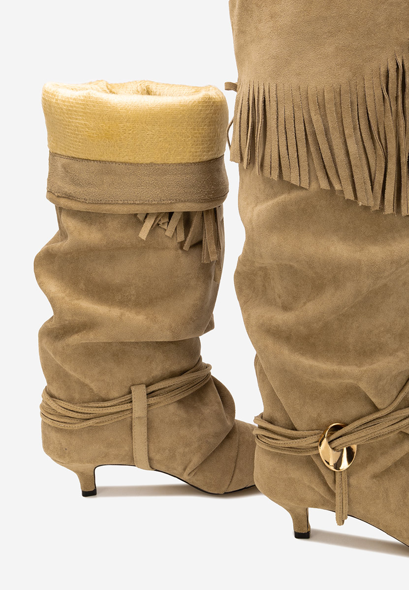 Bottes hautes femme kaki Marcela