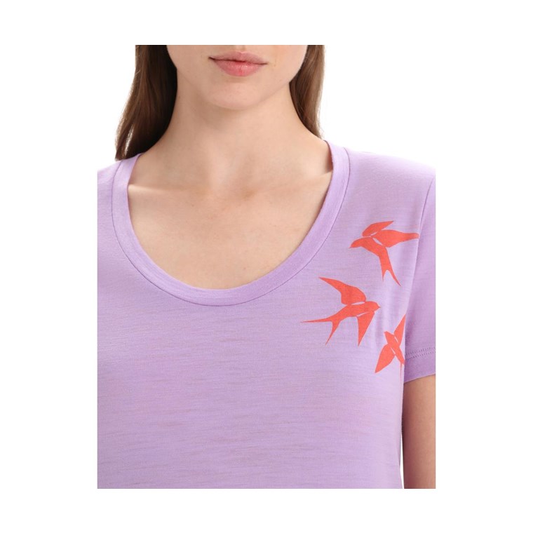 Icebreaker Tech Lite II Swarming Shapes SS Scoop Tee Women
