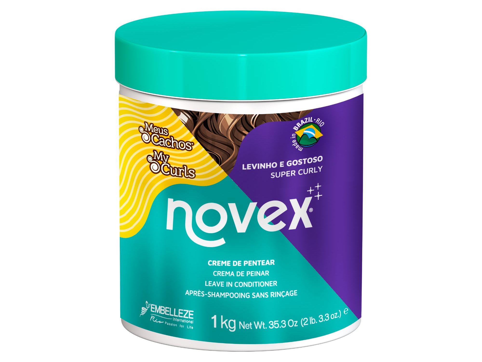 CREME PENTEAR NOVEX M CACHOS LEVINHO E GOSTOSO 1KG