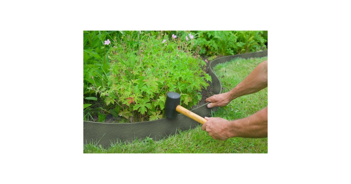 NatureBorderrand met textuur begrenzing  (Grijs, 5 mm - H 12 cm x 12 m)